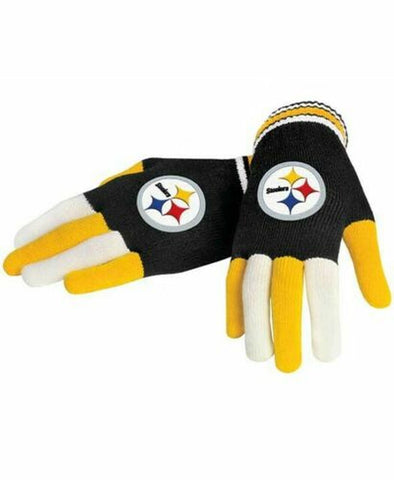 Pittsburgh Steelers Football Team Logo Stretch Knit Gloves