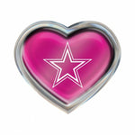 Dallas Cowboys Pink Heart Chrome Metal Domed Emblem