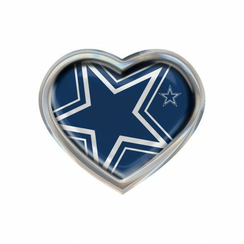 Dallas Cowboys Mega Heart Chrome Metal Domed Emblem