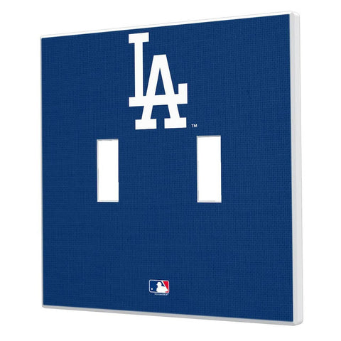 Los Angeles Dodgers Solid Hidden-Screw Light Switch Plate - Double Toggle