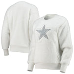 Dallas Cowboys Women's Touch White Milestone Tracker Pullover Sweatshirt