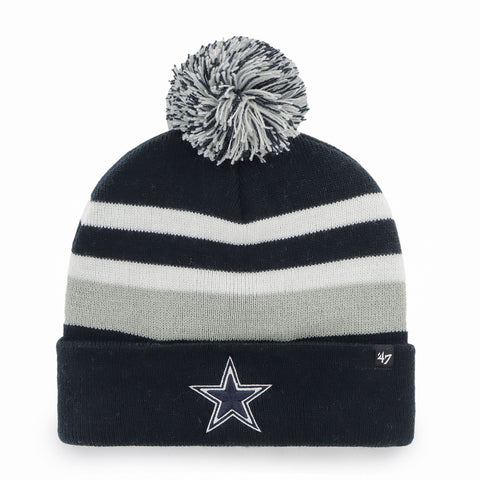 Dallas Cowboys Men's '47 Navy State Line Cuffed Knit Hat with Pom