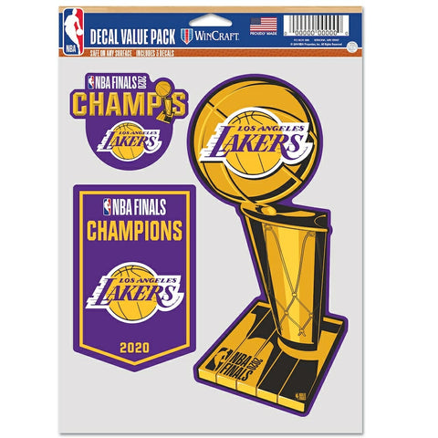 Los Angeles Lakers WinCraft 2020 NBA Finals Champions 5'' x 7'' Fan Decal 3-Pack