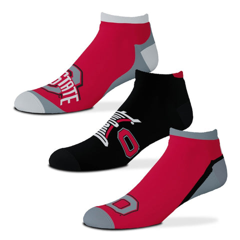 Ohio State Buckeyes Flash Ankle Socks 3-Pack Set
