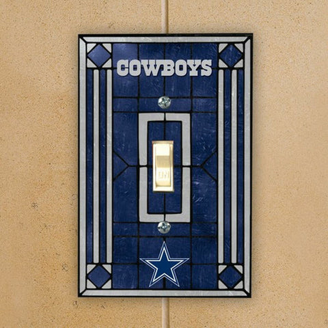 Dallas Cowboys Navy Blue Art-Glass Switch Plate Cover