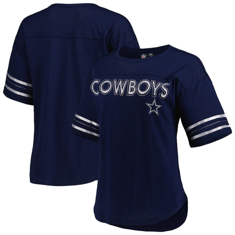 Dallas Cowboys Women's G-III 4Her by Carl Banks Navy Extra Point Scoop Neck T-Shirt