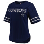 Dallas Cowboys Women's G-III 4Her by Carl Banks Navy Extra Point Scoop Neck T-Shirt