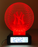 New York Yankees MLB LED 3D Illusion Alarm Clock