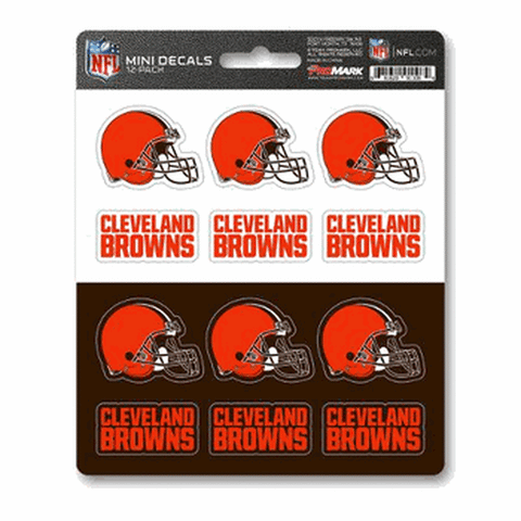 Cleveland Browns Mini 12 Pack Decal  Set